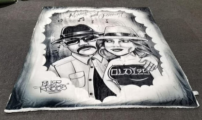 Always And Forever Tres Puntos Sherpa Blanket - Chicano Spot