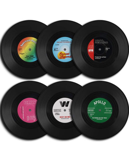 Vinyl Coasters -Set of 6