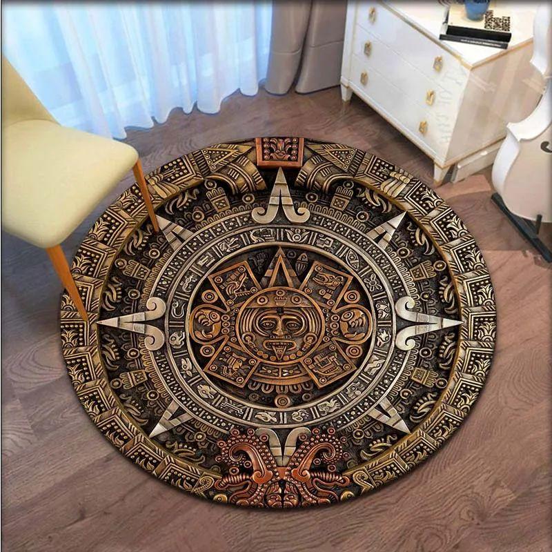 Aztec Calendar Rug - Chicano Spot