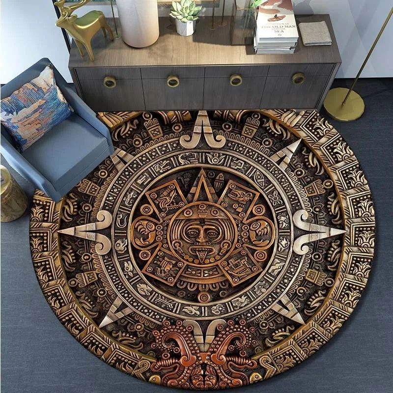 Aztec Calendar Rug - Chicano Spot