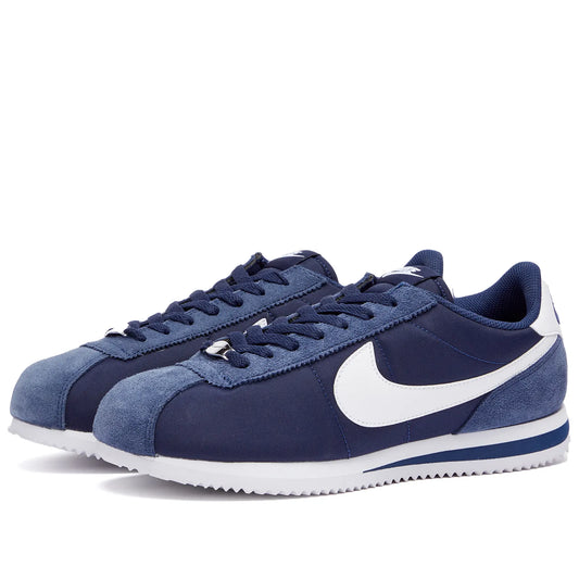 Classic Cortez Navy Blue/White Nylon Suede - Chicano Spot