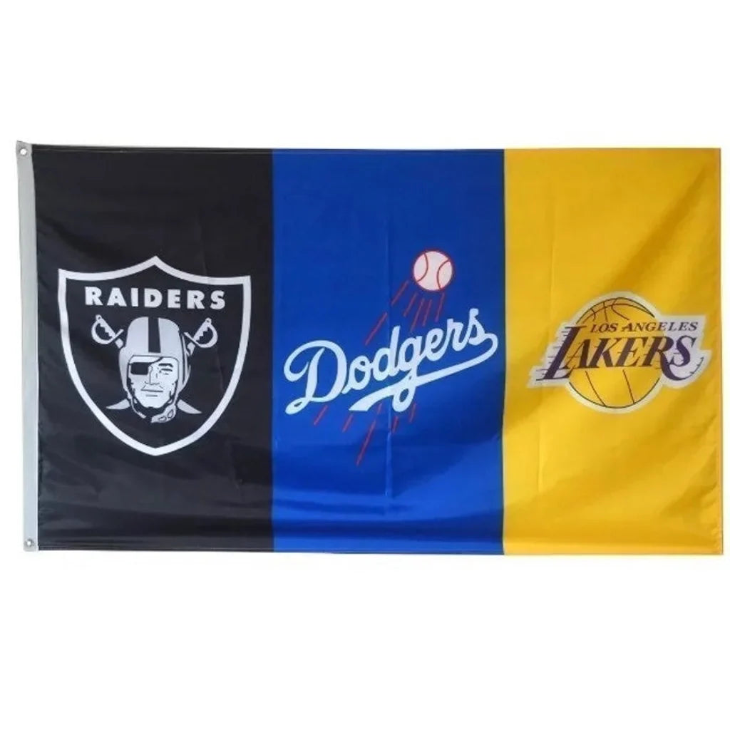 Raiders Dodgers Lakers Flag - Chicano Spot