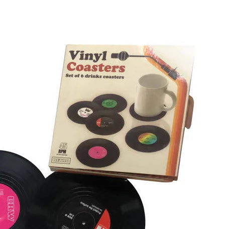 Vinyl Coasters -Set of 6