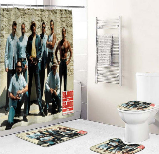 Blood in Blood OutShower Curtain Bath Set - Chicano Spot