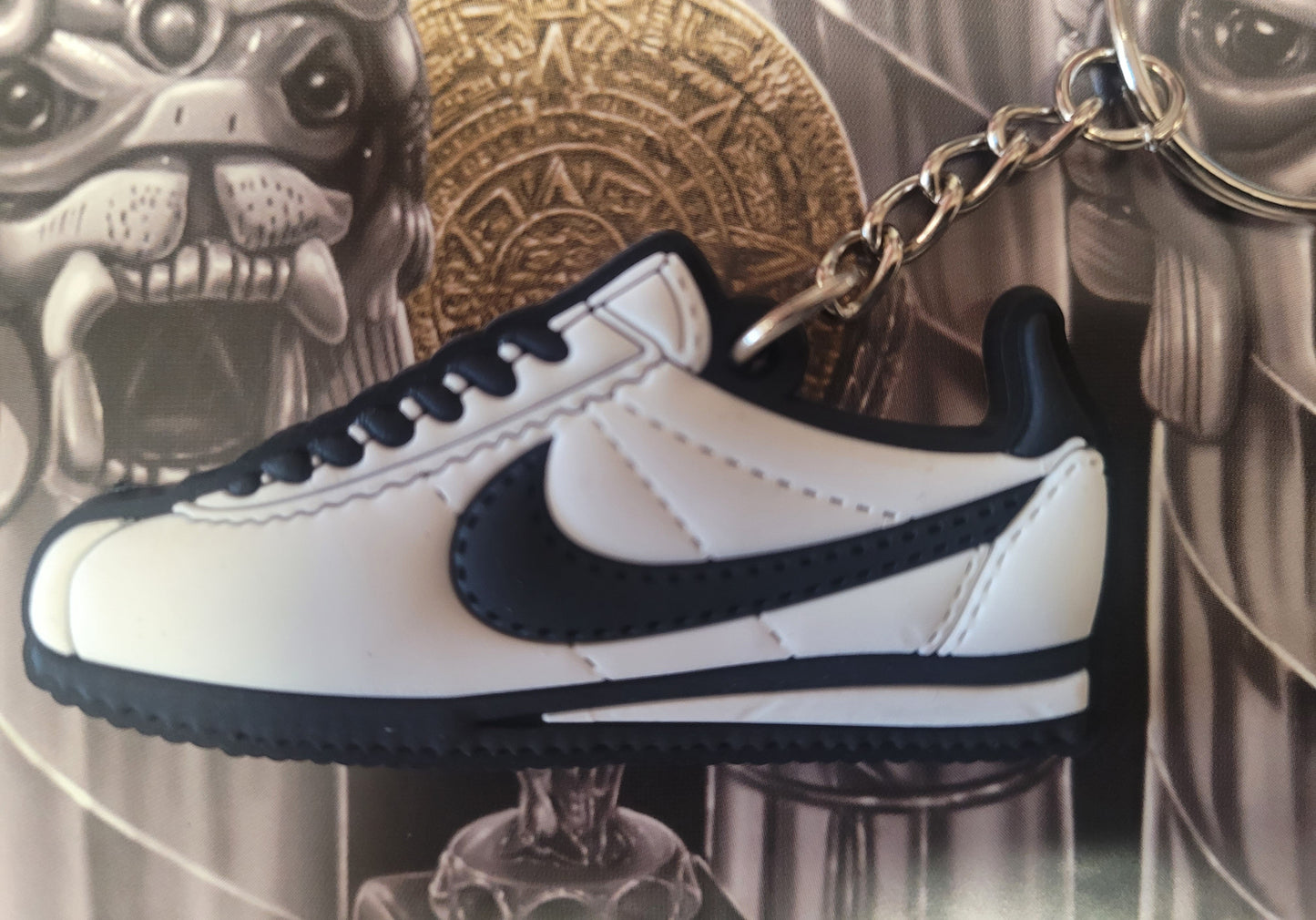 Cortez pvc Keychains White - Chicano Spot