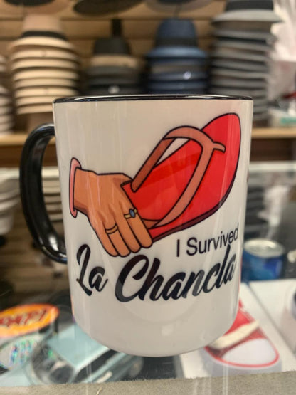 I survived la chancla Coffee Mug - Chicano Spot