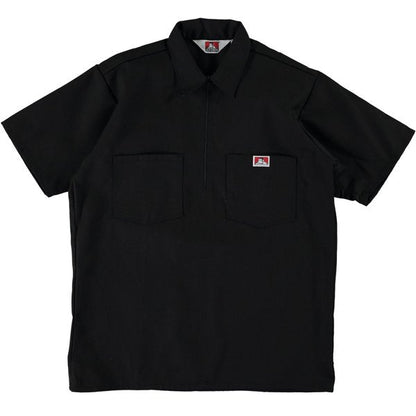 Ben Davis Short Sleeve 1/2 Zip BLACK - Chicano Spot