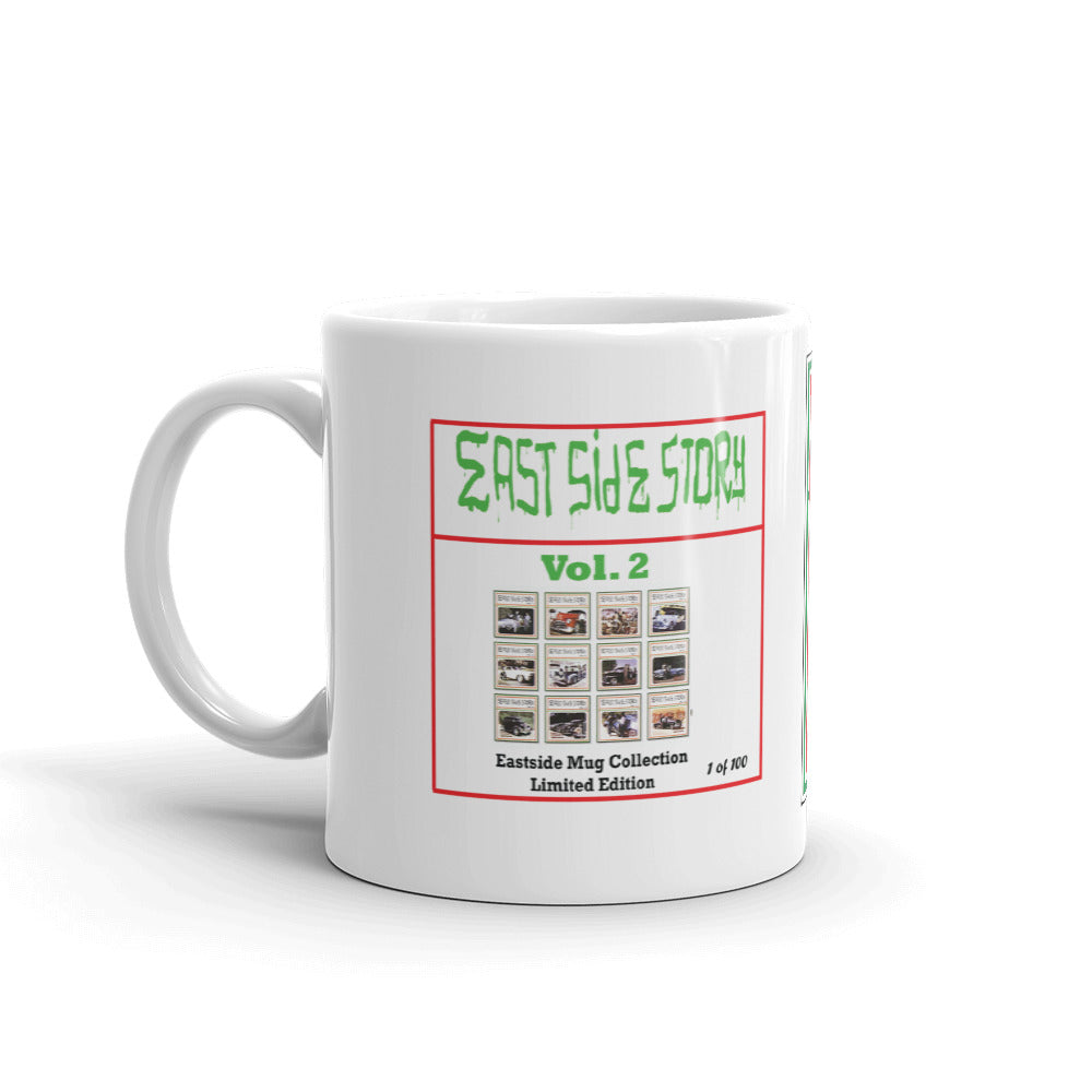 Eastside Story Mug Vol. 2 Coffee Mug 11oz. on white mug - Chicano Spot