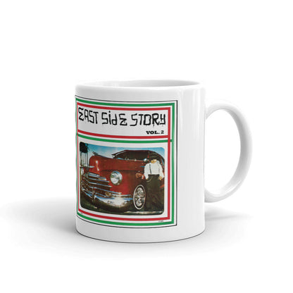 Eastside Story Mug Vol. 2 Coffee Mug 11oz. on white mug - Chicano Spot