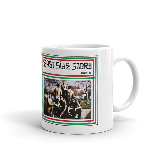 Eastside Story Mug Vol. 3 Coffee Mug 11oz. on white mug - Chicano Spot